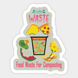 Zero Waste, Food Composting Sticker